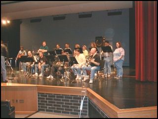 The Brass section at rehearsal
